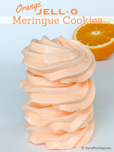 orange Jello meringue cookies easy to make