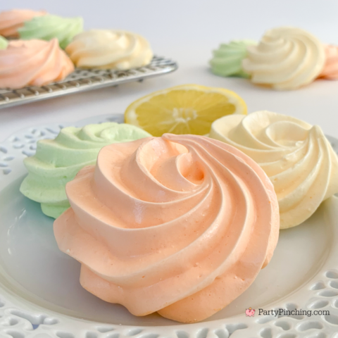 easy Jello meringue cookies, citrus cookies, orange lemon lime meringue