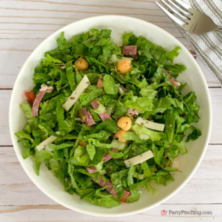 best chop chop salad, best easy chop chop salad recipe, easy chopped salad recipe quick and easy side salad recipe, salami cheese chickpea salad, super easy gluten free low carb salad, best easy quick dinner salad, easy salad dressing from scratch,