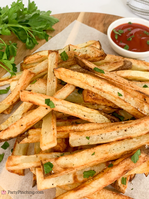 super easy homemade air fryer french fries, perfect best easy air fryer french fries, perfect crispy air fryer french fry recipe