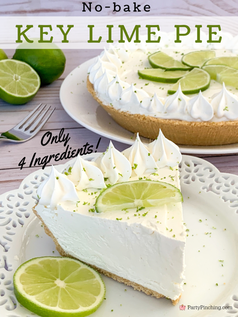 Super easy Key Lime Pie, best fluffy 4 ingredient no bake lime pie recipe