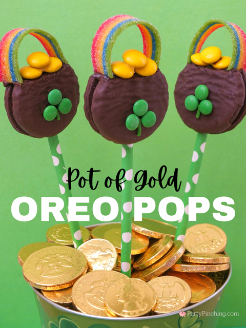 Pot of gold Oreo pops