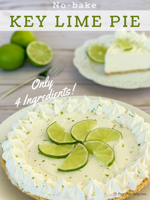 Super easy Key Lime Pie, best fluffy 4 ingredient no bake lime pie recipe