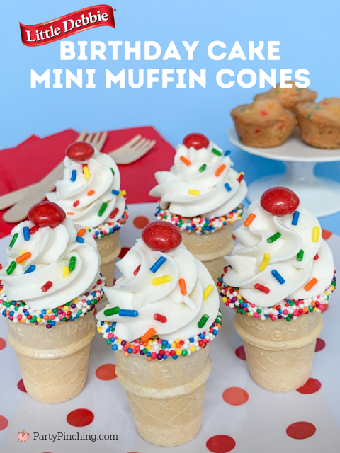 Little Debbie Birthday Cake Mini Muffin Cones
