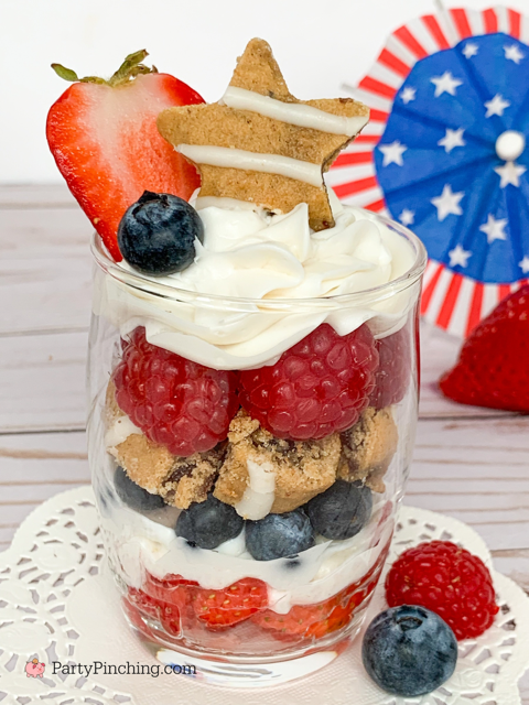 Sunbelt bakery 4th of July fruit bar parfaits, patriotic fruit parfaits for 4th of july, easy best 4th of July dessert recipe ideas, no bake 4th of July desserts, healthy dessert recipes for kids, Memorial Day recipes