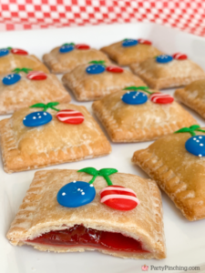 Patriotic Cherry Pies, Drake's Cakes Mini Cherry Pies, 4th of July dessert
