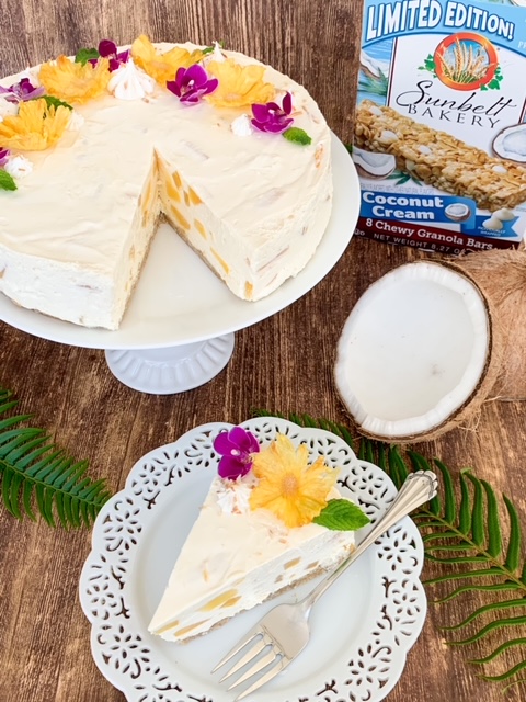 tropical cheesecake using sunbelt bakery coconut cream chewy granola bars