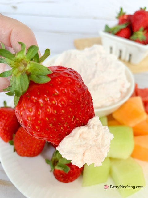 easy fruit dip, 2 ingredient fruit dip best easy fruit dip recipe, cool whip and yogurt fruit dip, refreshing fruit dip for fruit tray charcuterie boards, summer fruit dip, best easy potluck picnic recipes