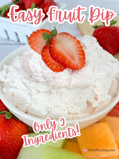 easy fruit dip, 2 ingredient fruit dip best easy fruit dip recipe, cool whip and yogurt fruit dip, refreshing fruit dip for fruit tray charcuterie boards, summer fruit dip, best easy potluck picnic recipes