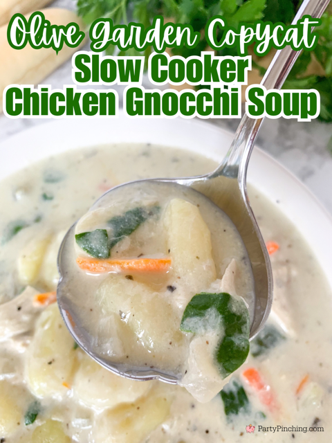 olive garden copycat slow cooker chicken gnocchi soup, best easy chicken gnocchi soup, olive garden chicken gnocchi soup recipe, easy family dinner meal recipe ideas, cold chilly meal ideas recipes easy, best easy soup crockpot slow cooker recipe ideas