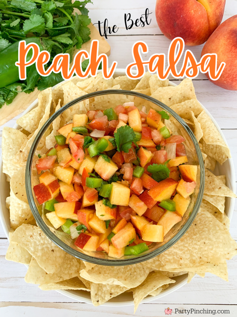 peach salsa, the best peach salsa, easy peach salsa recipe, peach peppers tomato salsa, peach pico de gallo, best homemade peach salsa dip recipe ideas, best appetizers for the big game, best snack food for football, summer salsa recipe, best picnic potluck 4th of july food