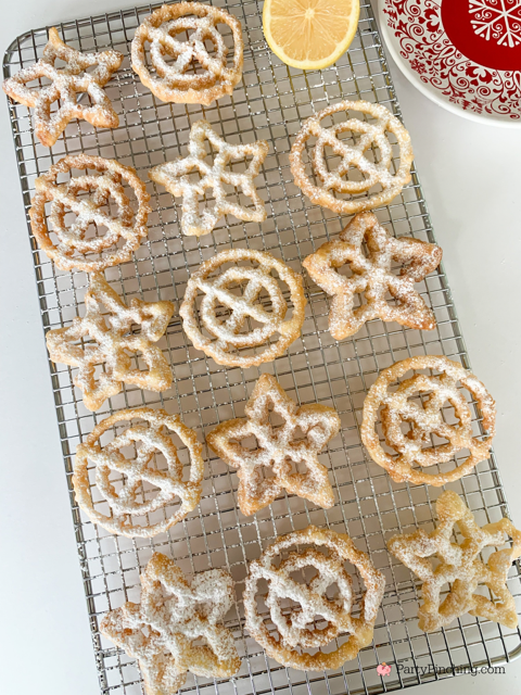 best rosettes cookie recipe, mom's best rosettes recipe, grandma's best rosettes cookie recipe, timbale cookies, scandinavian Christmas cookies, fried scandinavian crispy cookies, rosettes cookies, Christmas rosettes, how to prevent rosettes from sticking to timbale iron