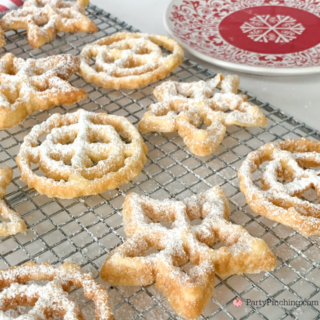 mom's best rosettes recipe, grandma's best rosettes cookie recipe, timbale cookies, scandinavian Christmas cookies, fried scandinavian crispy cookies, rosettes cookies, Christmas rosettes, how to prevent rosettes from sticking to timbale iron