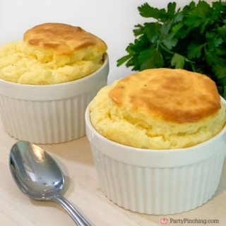 Easy Classic Cheese Soufflé, best easy cheese souffle, white cheddar parmesan swiss cheese souffle, individual cheese souffle in ramekins, dinner party holiday cheese souffle, best easy cheese souffle recipe, easy dinner ideas