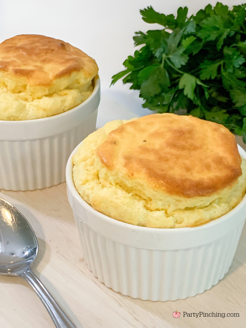 Easy Classic Cheese Soufflé, best easy cheese souffle, white cheddar parmesan swiss cheese souffle, individual cheese souffle in ramekins, dinner party holiday cheese souffle, best easy cheese souffle recipe, easy dinner ideas