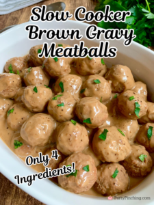slow cooker brown gravy meatballs best easy crockpot meatball recipe