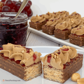 PBJ Nutty Buddy bars, easy nutty buddy recipes, best Little Debbie Nutty Buddy recipes, best easy PBJ dessert ideas, best lunchbox recipe ideas, best peanut butter and jelly dessert recipe ideas, chocolate peanut butter and grape jelly recipe, best kid friendly dessert recipe, best lunch recipe ideas for kids, best peanut butter buttercream recipe easy to make