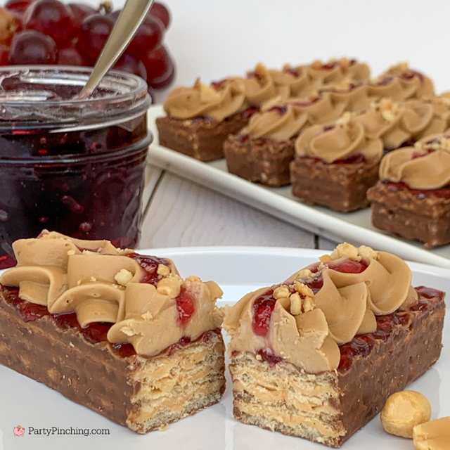 PBJ Nutty Buddy bars, easy nutty buddy recipes, best Little Debbie Nutty Buddy recipes, best easy PBJ dessert ideas, best lunchbox recipe ideas, best peanut butter and jelly dessert recipe ideas, chocolate peanut butter and grape jelly recipe, best kid friendly dessert recipe, best lunch recipe ideas for kids, best peanut butter buttercream recipe easy to make