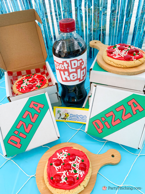 Krusty Krab Pizza Cookies, Diet Dr. Kelp, easy best Krusty Krab Pizza Cookies, easy best SpongeBob dessert food recipe party ideas, 