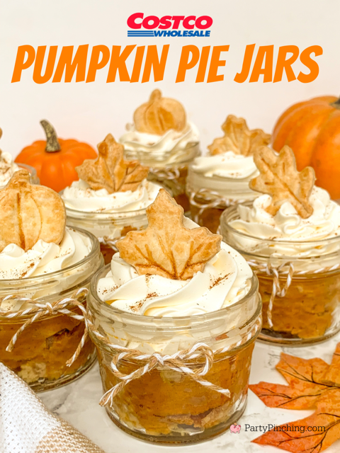 costco pumpkin pie jars no bake Costco pumpkin pie recipe, easy best pumpkin pie Costco jars for Halloween Thanksgiving 