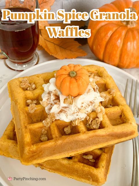 Pumpkin spice waffles, easy box waffle mix pumpkin spice waffles, Sunbelt Bakery Pumpkin Spice Chewy Granola Bars Waffles, easy best pumpkin waffle recipe, fall breakfast recipe ideas, best fall recipes easy to make