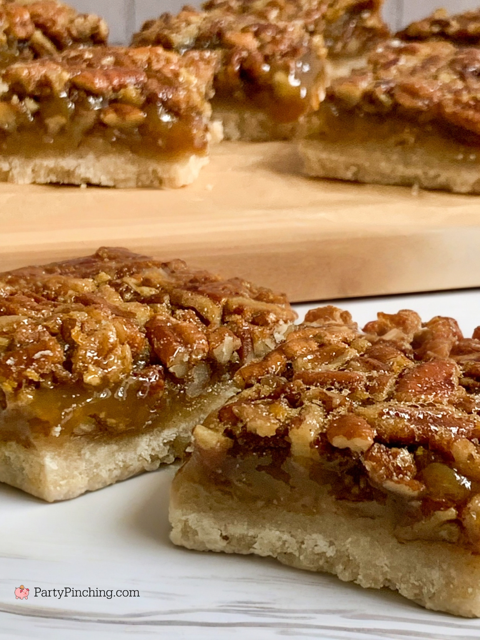 Easy Pecan Pie Bars, super easy pecan pie, best Thanksgiving dessert recipe easy to make, best bar cookie recipes, easy Thanksgiving recipe ideas, easy best fall autumn holiday recipes, easy Christmas pecan pie bar recipe