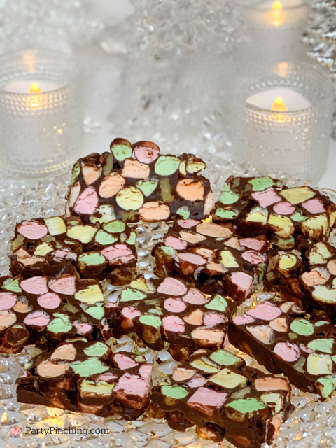 easy best church window bar cookies in a pan recipe, easy church window cookies in a pan, simple church window pan cookies, color marshmallow chocolate walnut coconut Christmas cookies