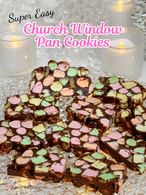 easy best church window bar cookies in a pan recipe, easy church window cookies in a pan, simple church window pan cookies, color marshmallow chocolate walnut coconut Christmas cookies