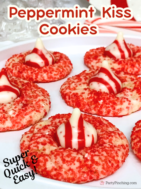 Easy Peppermint Kiss Cookies, Cookie mix cookies Betty Crocker, best easy Peppermint Christmas cookies only 6 ingredients, best easy fast peppermint cookie mix, best cookie exchange recipes