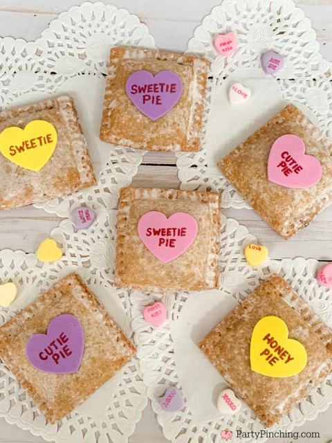 sweetie pies, valentine conversation heart sweetie pies, mini cherry pies, drake's cherry fruit pies, drakes cakes, Valentine sweetie pies, Valentine's day dessert, no bake Valentine's Day dessert ideas easy to make