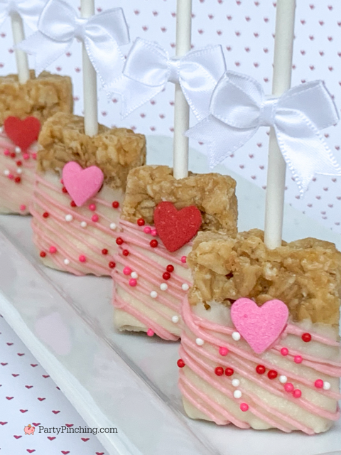 Valentine Peanut Butter Granola Pops, Sunbelt Bakery Chewy Granola Bars Peanut Butter Chip, easy healthy Valentine treat desserts for kids, easy granola bar recipe