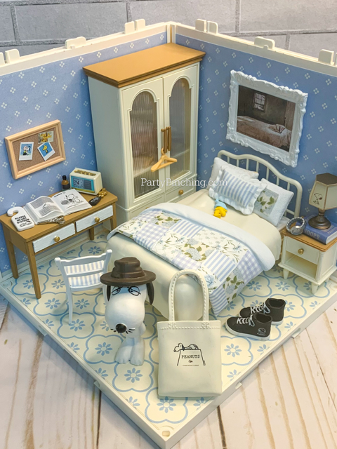 Look Inside Snoopy's Doghouse, Inside Snoopy's Doghouse, Snoopy Doghouse Interior, Snoopy kitchen, Snoopy living room, Snoopy Pool Room, Snoopy Library den, Snoopy guest room bedroom, Snoopy bathroom, Snoopy basement, Snoopy cafe, Snoopy bowling alley, Snoopy's siblings Belle Olaf Marbles Andy Spike, Robotime Rolife Super Creator, Snoopy Re-ment Rement, Miniature model building, Charles M. Schulz, Snoopy, Peanuts Comics, Charlie Brown