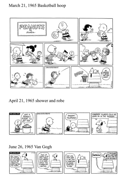 Snoopy doghouse interior comic strip