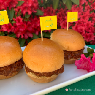 easy Masters BBQ pork sandwich original recipe, best easy classic BBQ pork recipe, Augusta National Masters Golf Tournament famous BBQ pork sandwich recipe, best Masters watch party food recipe ideas and decor