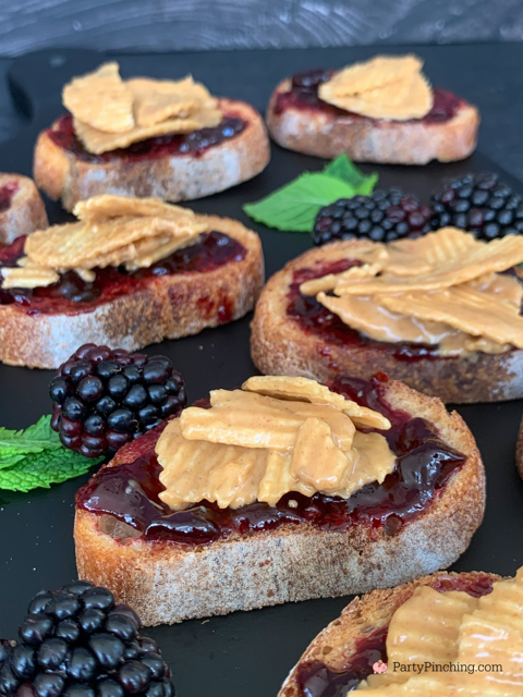 the best late night snack, viral tiktok instagram late night snack seattle hand doc, peanut butter ruffles potato chips jam and toast, mini fun size baguette, easy 10 minute snack for movie night, late night latenight snack, 10/10 late night snack Seattle hand doc seattlehanddoc