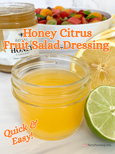Summer Fruit Salad with Honey Citrus Dressing, easy best fruit salad recipe, quick easy fruit salad for a crowd picnics potlucks BBQ church sides, watermelon strawberry blueberry mandarin orange grapes pomegranate raspberry salad, best ever summer fruit salad refreshing pretty rainbow fruit salad