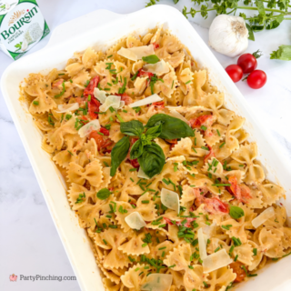 TikTok viral Boursin Cheese Pasta, easy best Boursin cheese recipes, Garlic and herb Boursin cheese recipe, best easy pasta recipe 30 minute meals, best easy kid friendly meals, best family meal recipe ideas, bowtie pasta recipe
