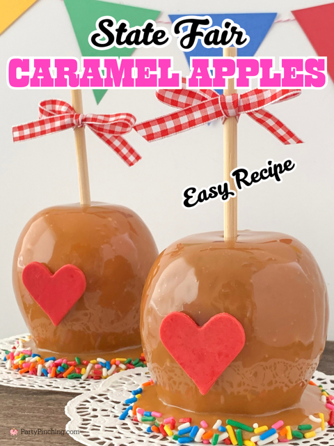 state fair caramel apples, easy best old fashioned caramel apple recipe, 4 ingredient caramel apples, best caramel candy apple recipe, caramel apples for fall, granny smith caramel apples, best easy fall halloween caramel apple recipe