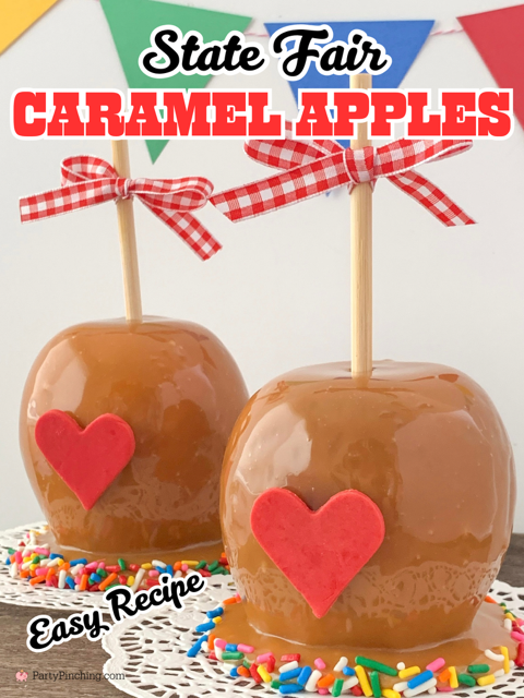 state fair caramel apples, easy best old fashioned caramel apple recipe, 4 ingredient caramel apples, best caramel candy apple recipe, caramel apples for fall, granny smith caramel apples, best easy fall halloween caramel apple recipe