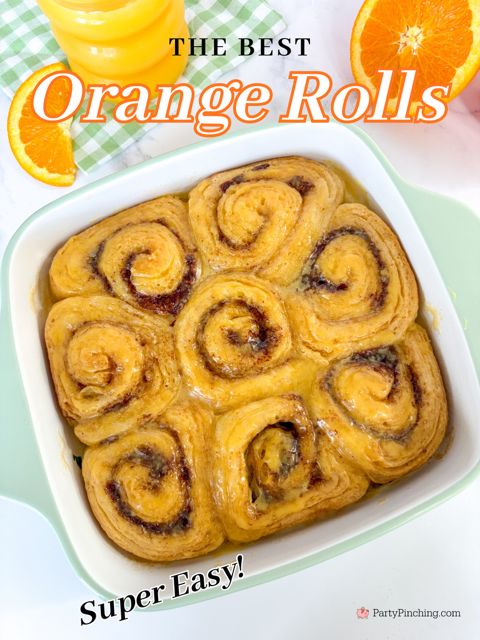 The Best orange rolls, pillsbury tiktok viral orange cinnamon rolls only 5 ingredients whipping cream heavy cream, easy 5 minute prep orange rolls, best Christmas Easter brunch easy casserole recipe ideas, best easy orange cinnamon heavy cream recipe