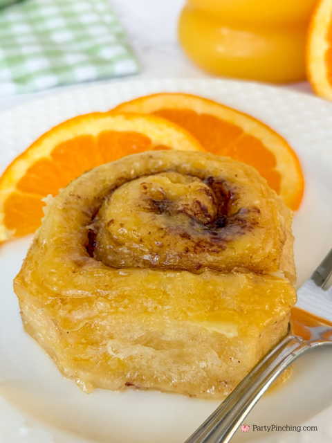 The Best orange rolls, pillsbury tiktok viral orange cinnamon rolls only 5 ingredients whipping cream heavy cream, easy 5 minute prep orange rolls, best Christmas Easter brunch easy casserole recipe ideas, best easy orange cinnamon heavy cream recipe